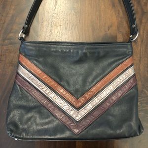 Kim white leather handbag